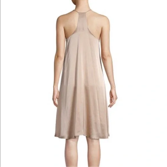 Club Monaco “Briana” 100% silk slip dress in champagne nude beige - Picture 2 of 3